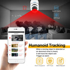 1080P HD Light Bulb WiFi Camera, Support Motion Detection, Two-way Audio, Night Vision, TF Card, ESCAM PT208