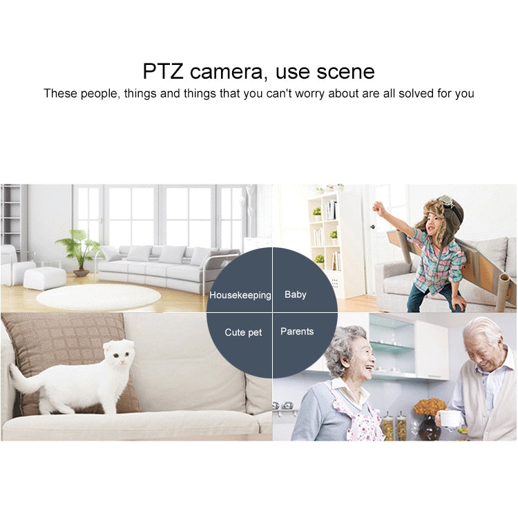 YT46 HD Wireless Indoor Network Shaking Head Camera, Support Motion Detection & Infrared Night Vision & TF Card, US Plug