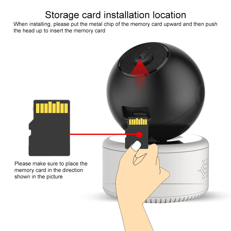 YT46 HD Wireless Indoor Network Shaking Head Camera, Support Motion Detection & Infrared Night Vision & TF Card, US Plug