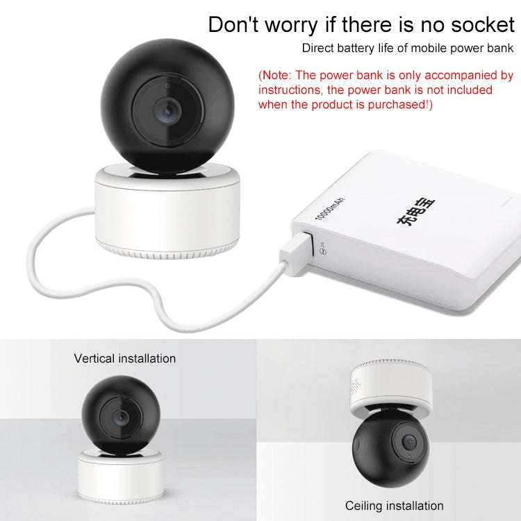 YT46 HD Wireless Indoor Network Shaking Head Camera, Support Motion Detection & Infrared Night Vision & TF Card, US Plug