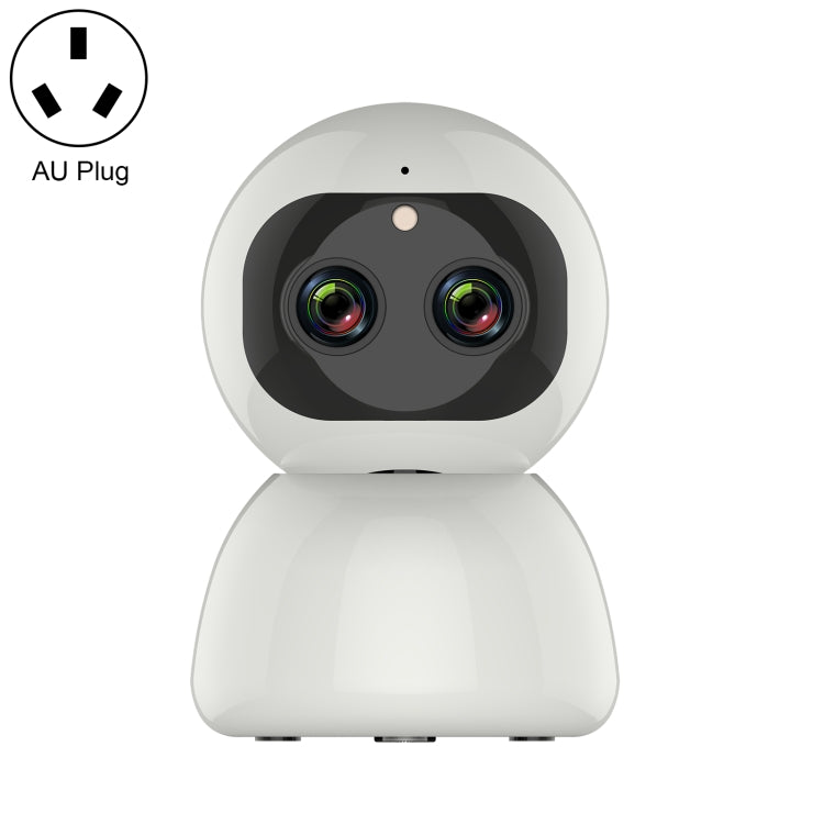 YT48 HD Wireless Indoor Network Shaking Head Binocular Camera, Support Motion Detection & Infrared Night Vision & TF Card, US Plug
