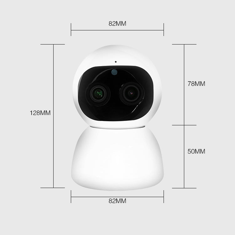 YT48 HD Wireless Indoor Network Shaking Head Binocular Camera, Support Motion Detection & Infrared Night Vision & TF Card, US Plug
