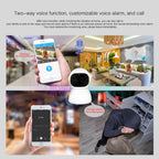 YT48 HD Wireless Indoor Network Shaking Head Binocular Camera, Support Motion Detection & Infrared Night Vision & TF Card, US Plug