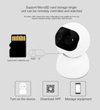 YT48 HD Wireless Indoor Network Shaking Head Binocular Camera, Support Motion Detection & Infrared Night Vision & TF Card, US Plug