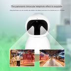 YT48 HD Wireless Indoor Network Shaking Head Binocular Camera, Support Motion Detection & Infrared Night Vision & TF Card, US Plug