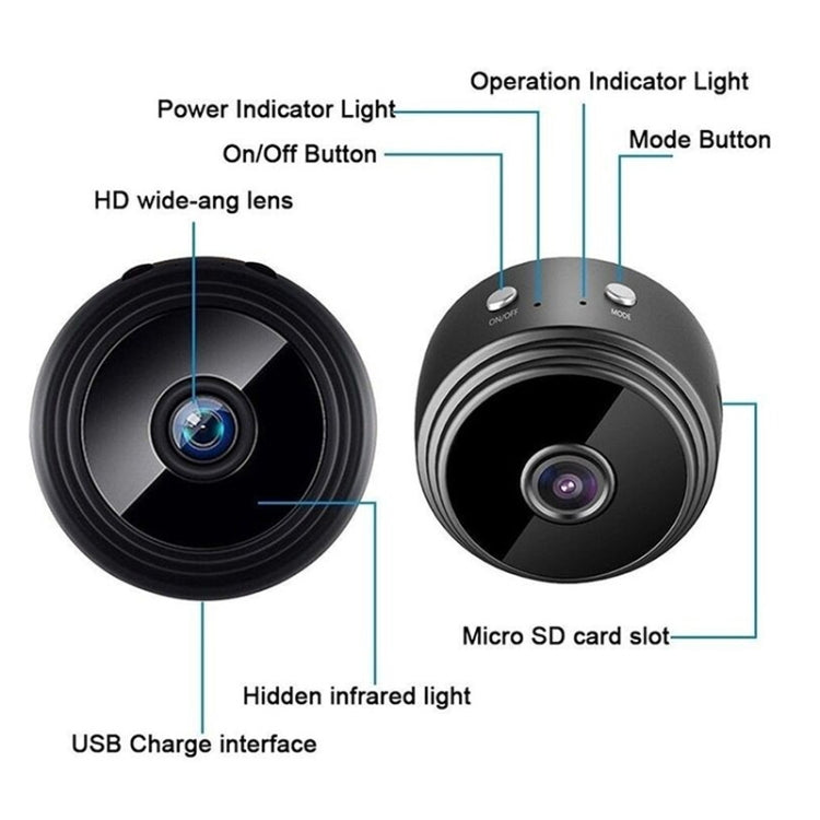 A9+ 1080P WiFi Remote Wireless Camera, Support Night Vision & Motion Detection & TF Card, Broadcom Bluetooth Solution