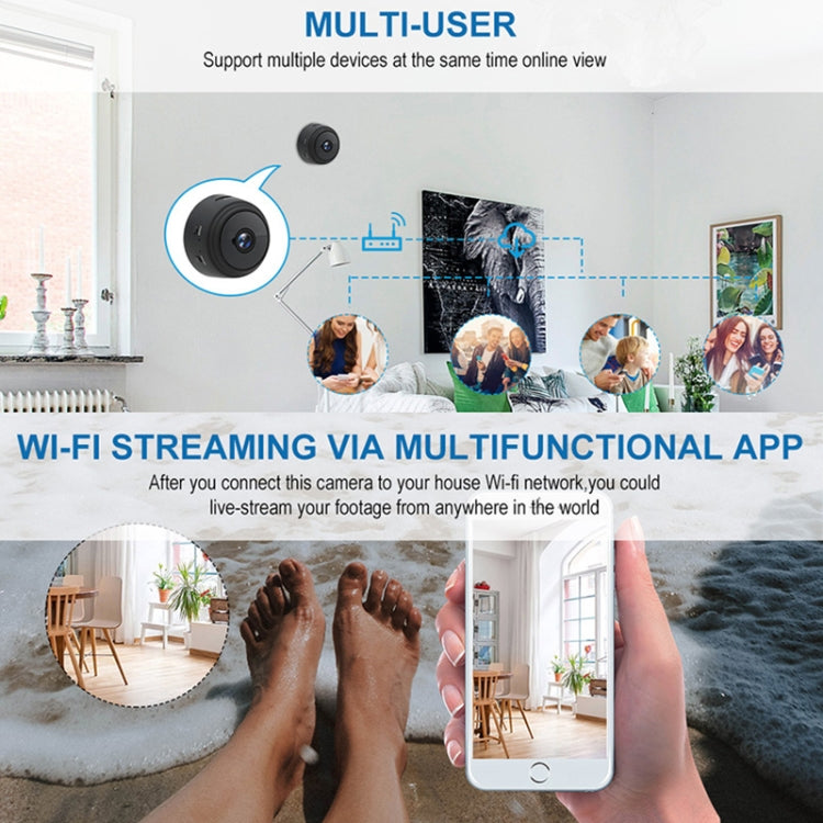 A9+ 1080P WiFi Remote Wireless Camera, Support Night Vision & Motion Detection & TF Card, Broadcom Bluetooth Solution