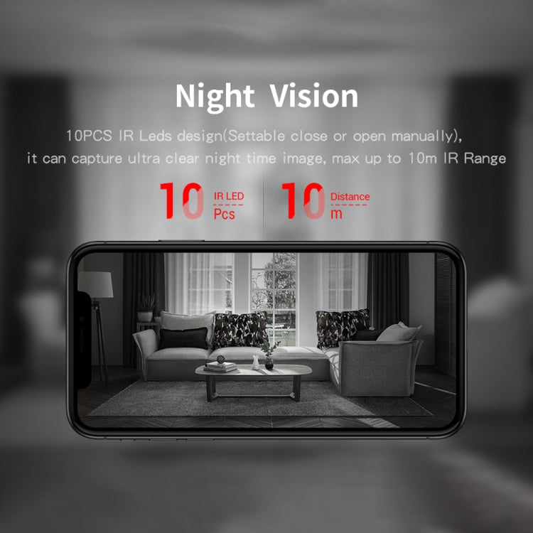 ESCAM PVR008 HD 1080P WiFi IP Camera, Support Motion Detection / Night Vision, IR Distance: 10m, AU Plug