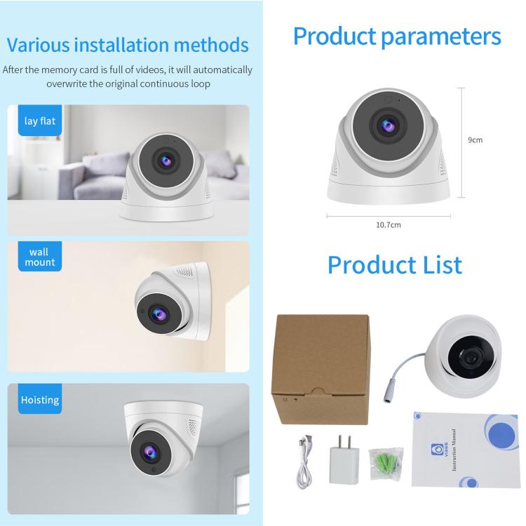 A5 Smart Conch WiFi Camera 1080P HD Night Vision IP Camera
