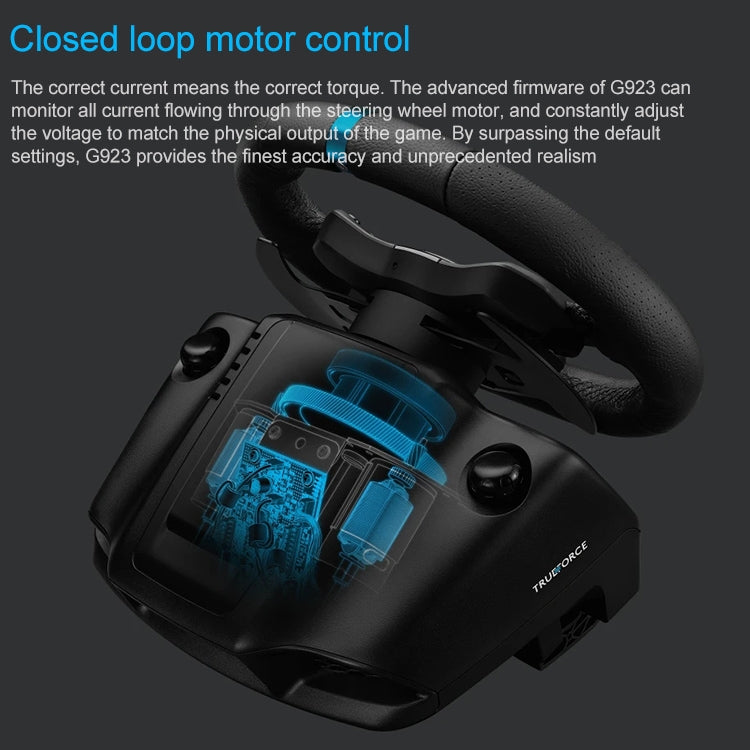 Logitech G923 Game Racing Steering Wheel Pedal Shift Lever for PS5 / PS4 / PC