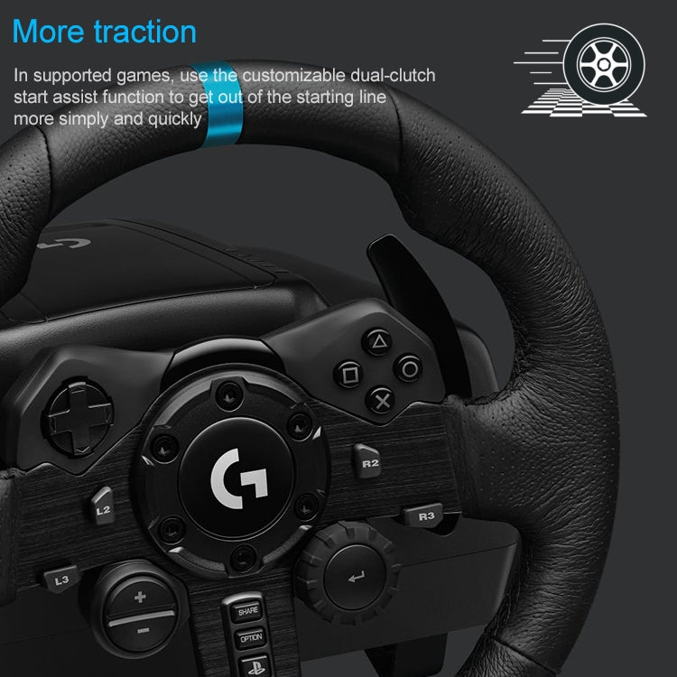 Logitech G923 Game Racing Steering Wheel Pedal Shift Lever for PS5 / PS4 / PC