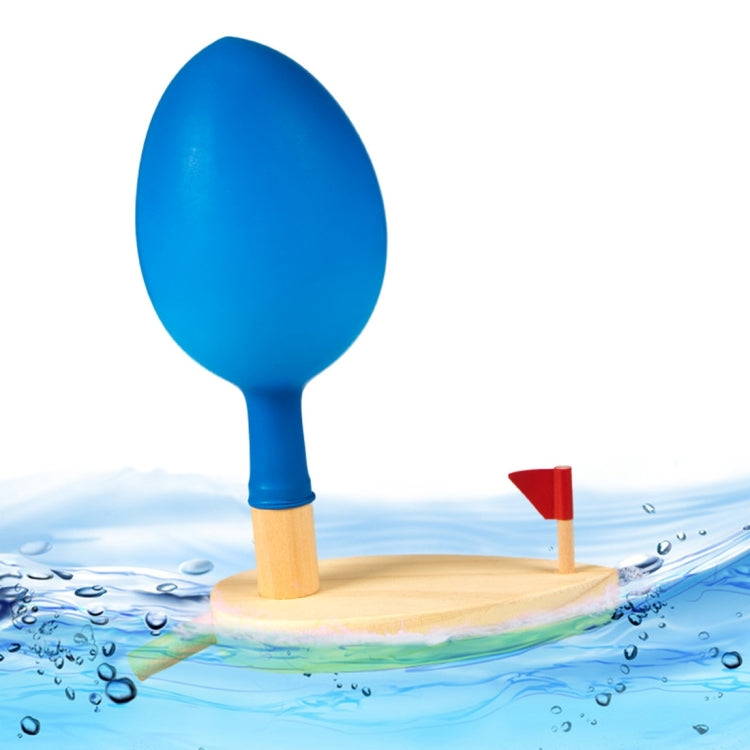 Baby Toys Wooden Balloon Boat Balloon Powered Boat Child Wooden Bath Toys