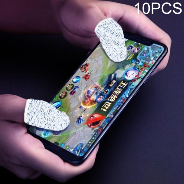 10 PCS Nylon + Conductive Fiber Non-slip Sweat-proof Mobile Phone Game Touch Screen Finger Cover for Thumb / Index Finger — view 9