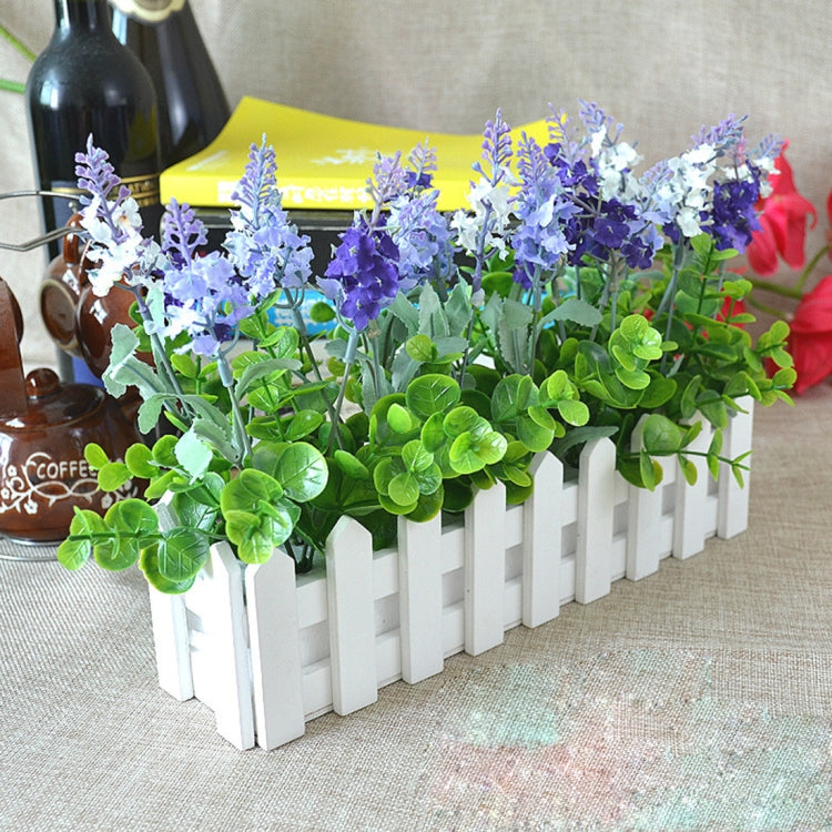 Wooden Flower Planter Fence Storage Holder Pot, Size: 30cm x 7.5cm x 8cm