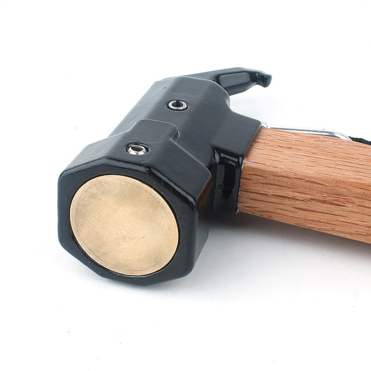 CLS-Outdoor Hexagonal Brass Brass Multi-function Nail Puller Shark Hammer