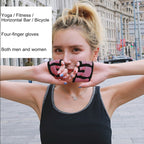 Half Finger Yoga Gloves Anti-skid Sports Gym Palm Protector, Palm Circumference: 19cm, Size: L