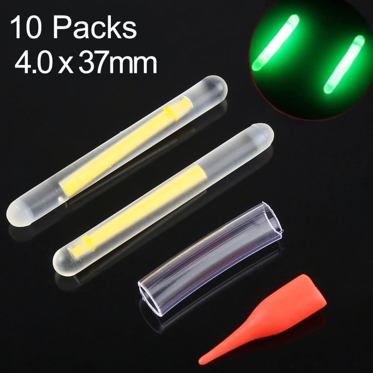 10 Packs OCEAN SUN Luminous Float Night Fishing Light Stick, Size: 4.0 x 37mm, Visibility: 25m