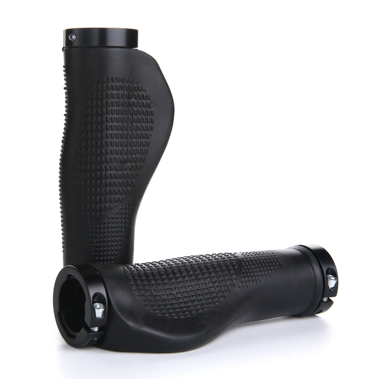 1 Pair AG21 Rubber + Alloy Lock-Rings Bicycle Flat Handlebar Grip