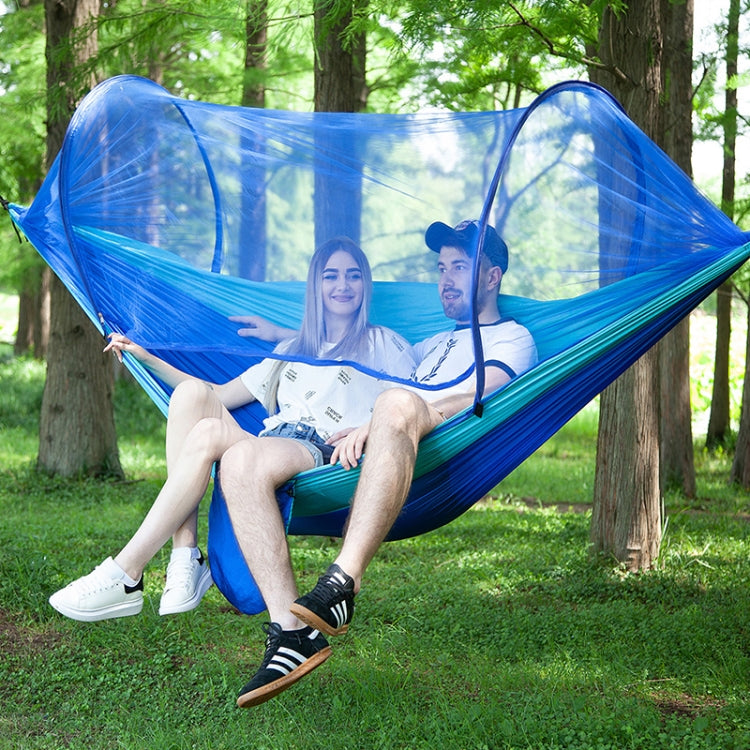 Portable Outdoor Camping Full-automatic Nylon Parachute Hammock with Mosquito Nets, Size : 290 x 140cm