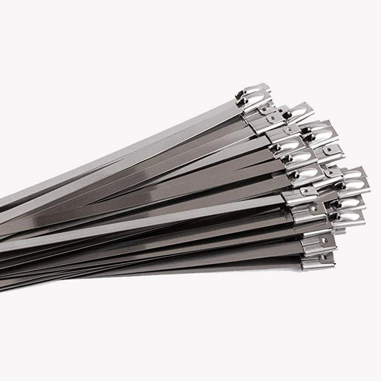 100 PCS 4.6x550mm Stainless Steel Metal Cable Ties Tie Zip Wrap Exhaust Heat Straps Induction Pipe