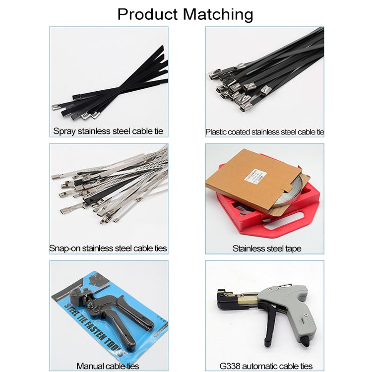 100 PCS 4.6x550mm Stainless Steel Metal Cable Ties Tie Zip Wrap Exhaust Heat Straps Induction Pipe