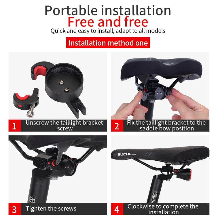 Antusi Q5 Bicycle Rear Light Automatic Brake Induction Taillight, Q5 — view 9