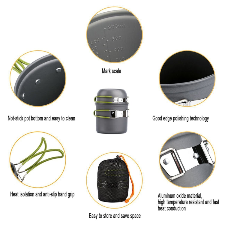 DS-101 Portable Outdoor Camping Cooking Set Picnic Boiler Cookware Combination