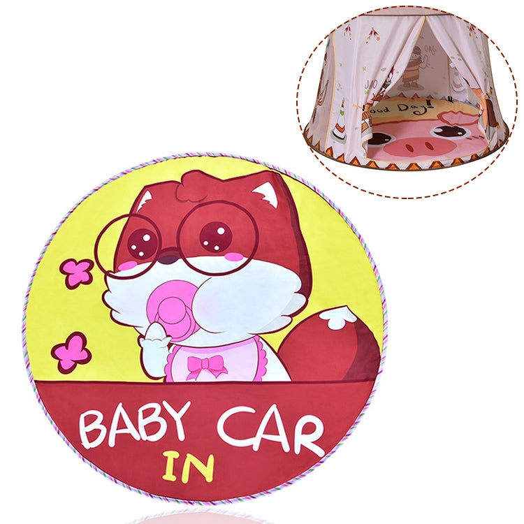 Children Cartoon Floor Mat Indoor Toy Tent Cotton Pad Crawling Mat, Diameter: 140cm, Random Styles Delivery