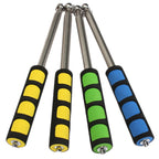 Telescopic Stainless Steel Rubber Sleeve Teaching Stick Guide Signal Flag, Random Color Delivery, 1.4M 7 Knots