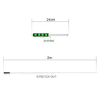 Telescopic Stainless Steel Rubber Sleeve Teaching Stick Guide Signal Flag, Random Color Delivery, 1.4M 7 Knots