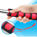 Telescopic Stainless Steel Rubber Sleeve Teaching Stick Guide Signal Flag, Random Color Delivery, 1.4M 7 Knots