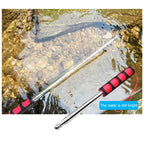 Telescopic Stainless Steel Rubber Sleeve Teaching Stick Guide Signal Flag, Random Color Delivery, 1.4M 7 Knots