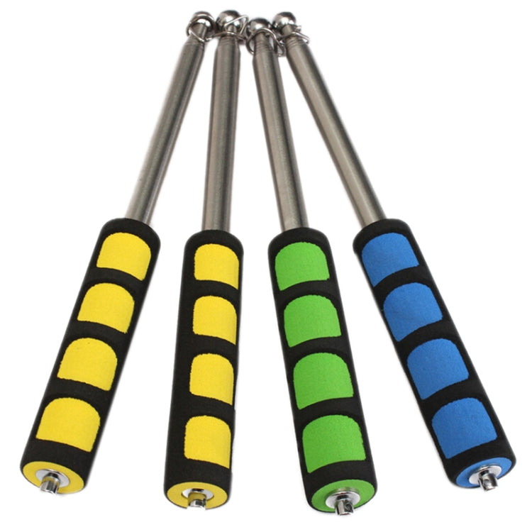 Telescopic Stainless Steel Rubber Sleeve Teaching Stick Guide Signal Flag, Random Color Delivery, 2.5M 10 Knots