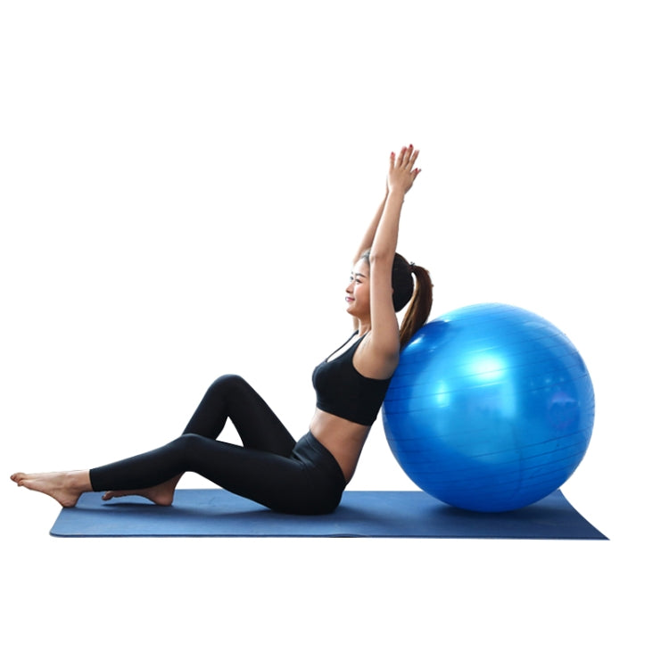 Thickening Explosion-proof Big Yoga Ball Sport Fitness Ball Environmental Pregnant Yoga Ball, Diameter: 75cm, 75cm(Pink), 75cm(Blue), 75cm(Purple) — 75cm(Blue)
