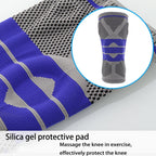 Outdoor Fitness Mountaineering Knit Protection Silicone Anti - collision Spring Support Sports Knee Protector, Size: XL