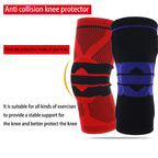 Outdoor Fitness Mountaineering Knit Protection Silicone Anti - collision Spring Support Sports Knee Protector, Size: XL