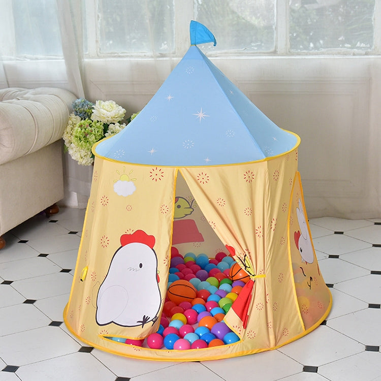 Children Indoor Outdoor Tent Play House Ocean Balls Game Castle, Chick Pattern