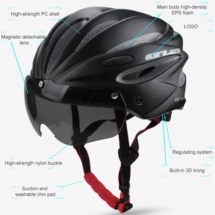 GUB K80 Plus Bike Helmet With Visor And Goggles