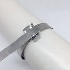 100 PCS 15.88mm 304 Stainless Steel Tie Lock Type Cable Wrapped Bundle Buckle
