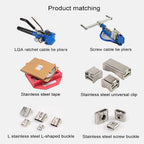 100 PCS 15.88mm 304 Stainless Steel Tie Lock Type Cable Wrapped Bundle Buckle