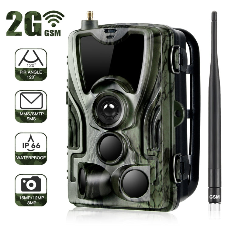 Waterproof IP66 IR Night Vision Security Hunting Trail Camera, 120 Degree PIR Angle, HC801M 2G GSM