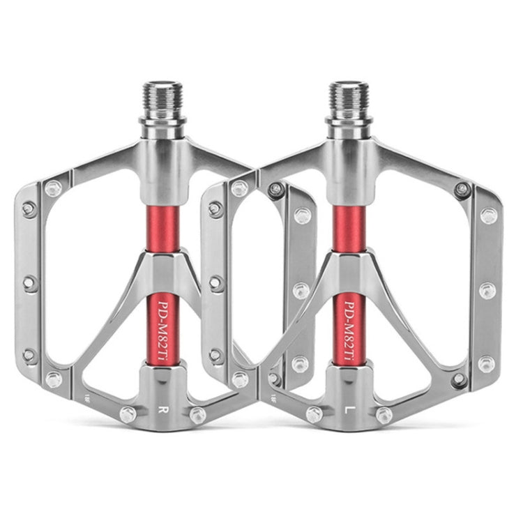 PROMEND PD-M82-TI 1 Pair Mountain Bicycle Titanium Alloy Shaft 3-Bearings Wide Pedals
