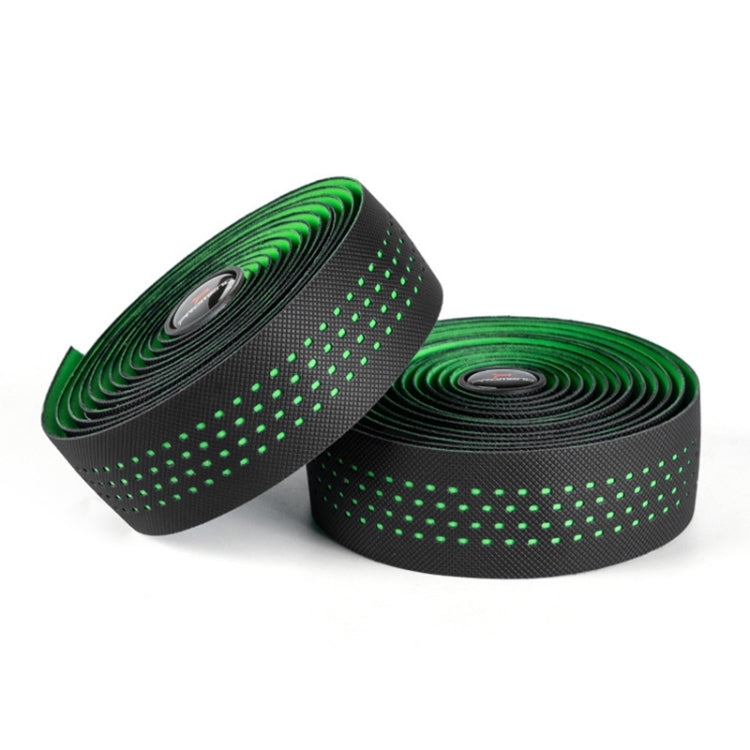 PROMEND GR-082 1 Pair Two-color Antiskid Bicycle Grips Tape — 215x3cm Black+Green
