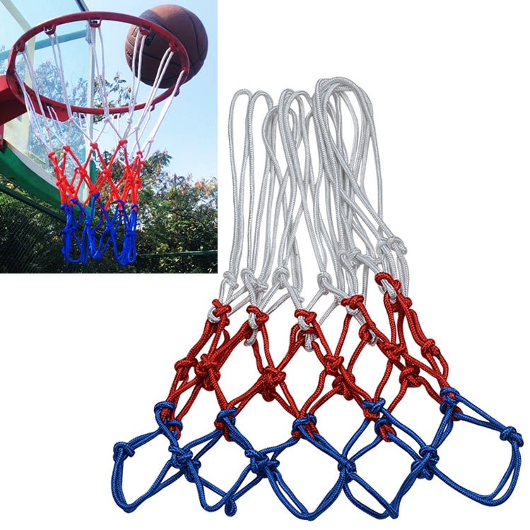 Polyester Rope Basketball Frame Net (White Red Blue), Regular Edition