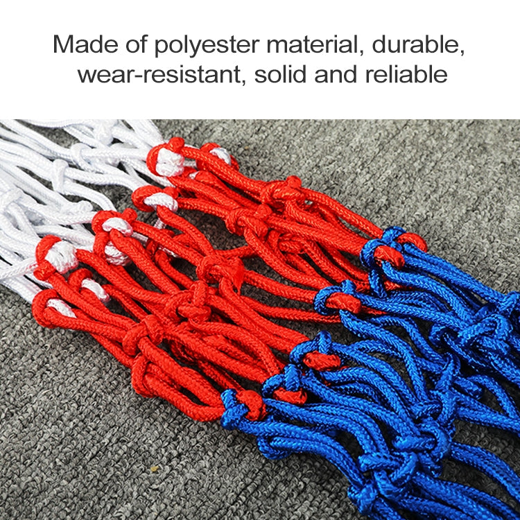 Polyester Rope Basketball Frame Net (White Red Blue), Regular Edition