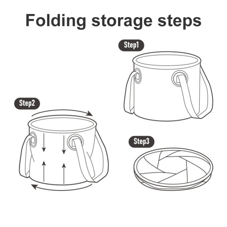 Naturehike NH20SJ040 10L PVC Outdoor Camping Foldable Water Storage Bucket
