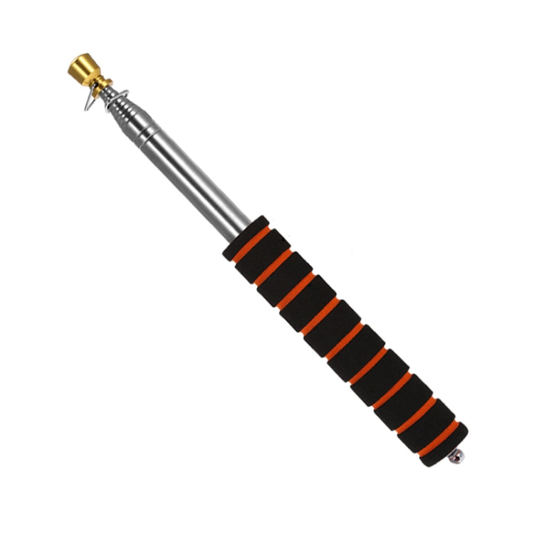Telescopic Stainless Steel Sponge Golden Head Teaching Stick Guide Signal Flag, 1.6M 10 Knots