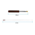 Telescopic Stainless Steel Sponge Golden Head Teaching Stick Guide Signal Flag, 1.6M 10 Knots