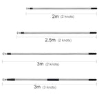 Multi-function Telescopic Stainless Steel Teaching Stick Guide Flagpole Signal Flag, 2M 2 Knots