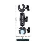 Motorcycle Dualheads Crab Clamp Handlebar Fixed Mount Holder
